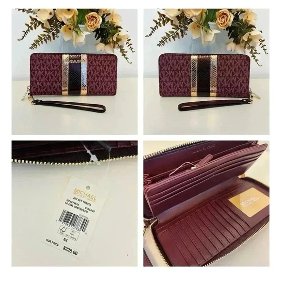 Michael Kors Purse & Wallet Sheila Medium Signature Logo and Metallic Satchel - Picture 11 of 11